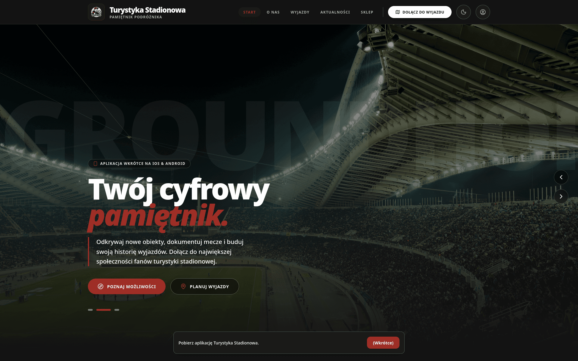 Zdjęcie projektu Turystyka Stadionowa